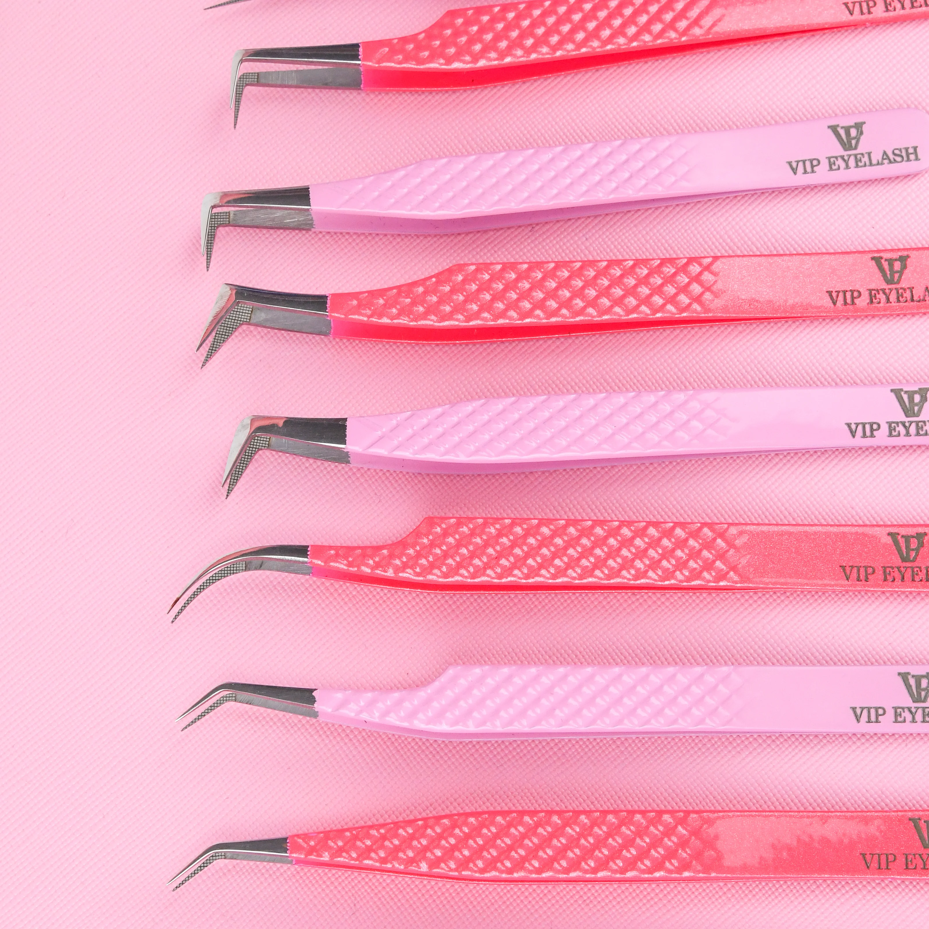Nano Grip Microfiber Eyelash Tweezer Set Volume Lash Extensions