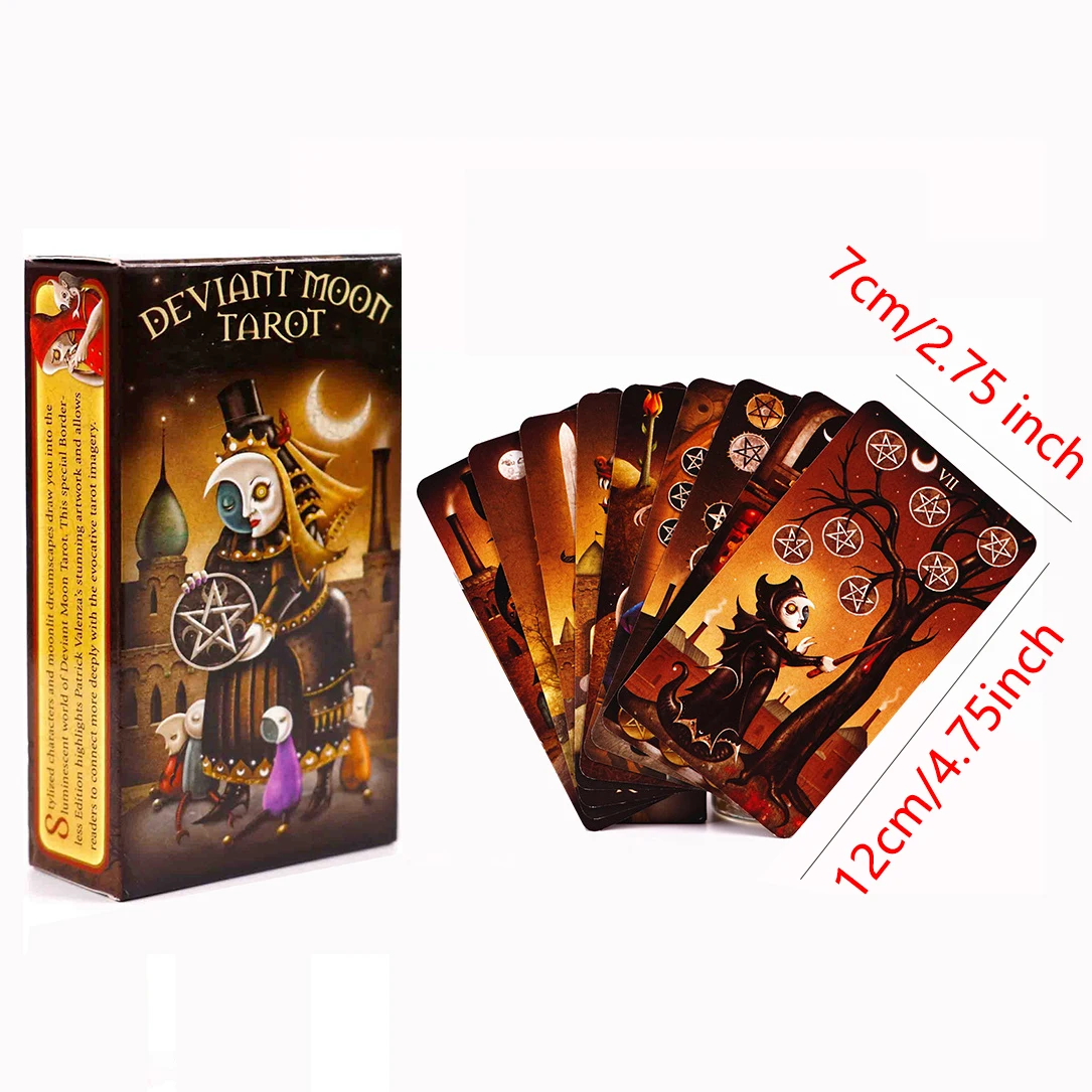 

Original Size English Board Games Deviant Moon Tarot Cards Oracle Card For Family Party Cards Table Deck Game Entertainment