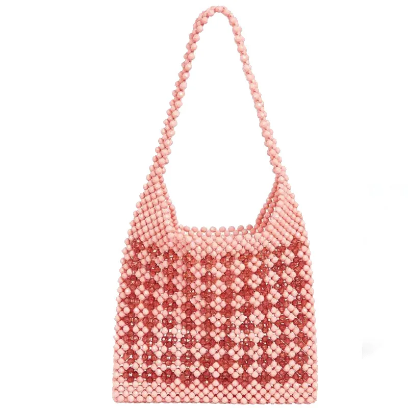 

New women's chrysanthemum handbag pure artificial beaded pearl bag, Customized color