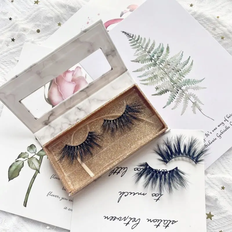 

Private Label Handmade Faux Mink Strip Eyelashes Vendor Handicraft Eyelash Case
