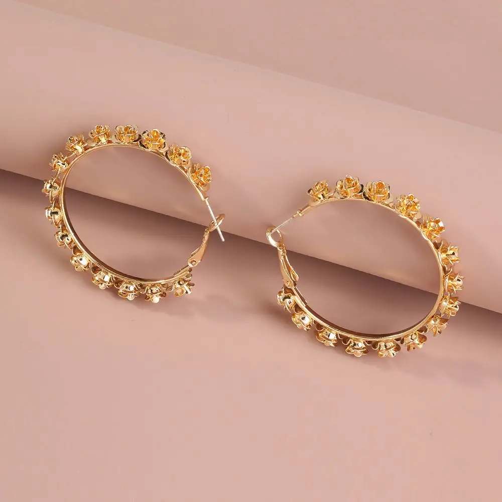 

Good Selling Small Designer Wide Hoop Earrings, Gold