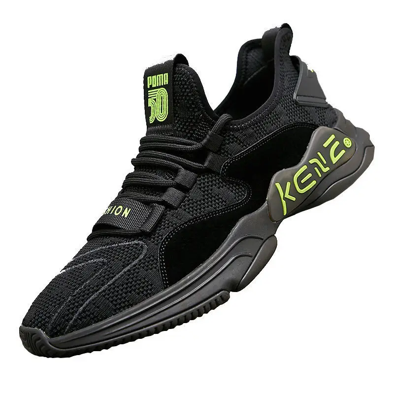 

Factory wholesale price knitted anti skid sneakers for men shoes sport running shoes, 2 colors