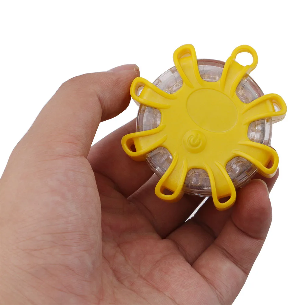 

4PCS/Set3 Modes Red Flash 8 LEDs Emergency Lights Safety Road Flare Warning Light Magnetic Base Disc Beacon For Car Truck Boat