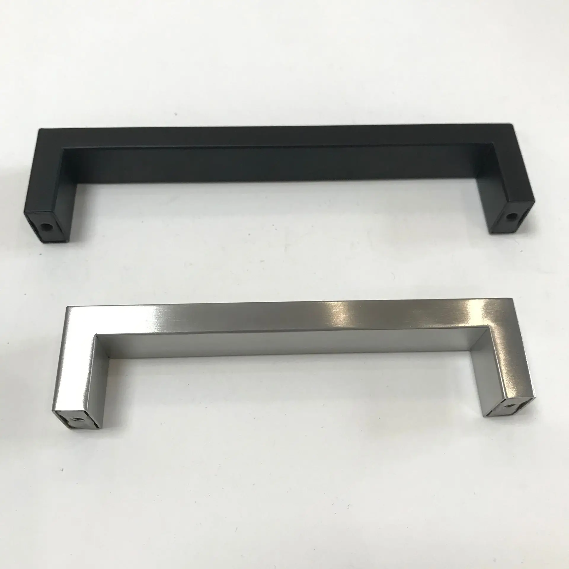 10 Cuadrado De 20x20mm Cepillo Negro Y Satén Barra Cuadrada De Acero