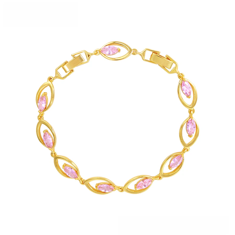 

77201 Xuping fashion wholesale gold jewelry synthetic zircons design women bracelet