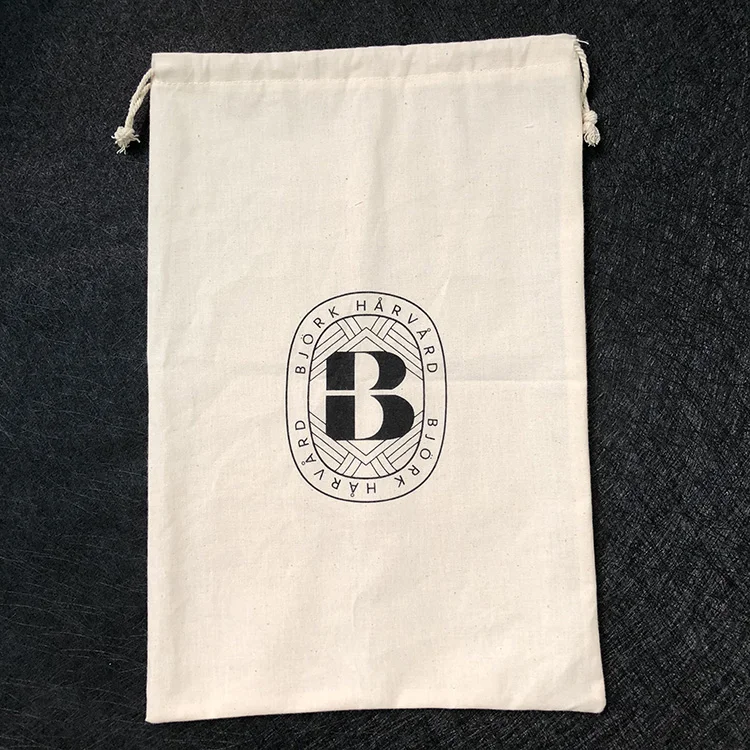 Wholesale Drawstring Custom Printed Cotton Muslin Bag With Logo ...