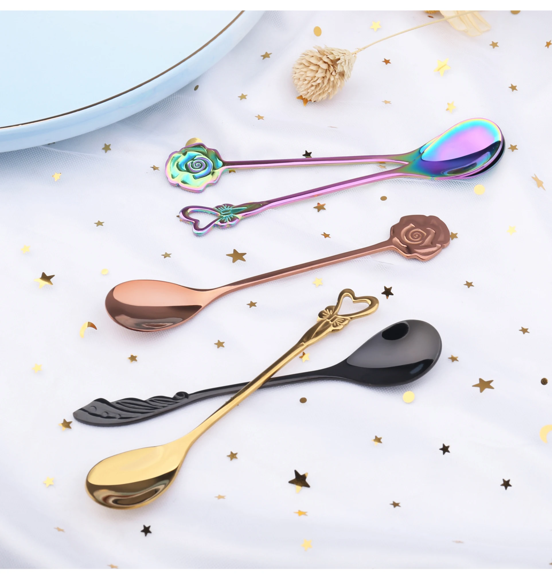 New Design Tea Coffee Dessert Spoon Tasting Spoon For Wedding T