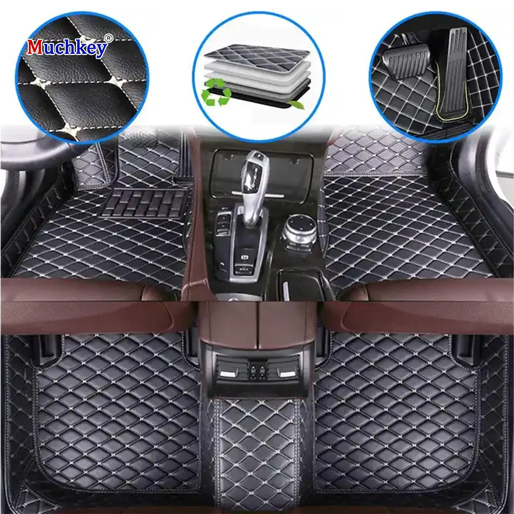 

Muchkey Eco Friendly Luxury Leather Foot Pads for Land Rang Rover Velar 2017 2018 2019 Car Floor Mats