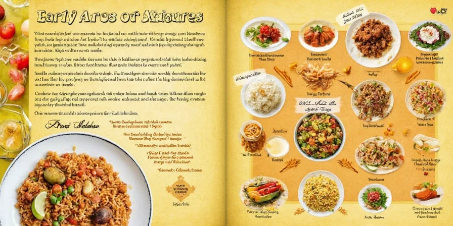 Step-by-step cooking images of Arroz con Pollo