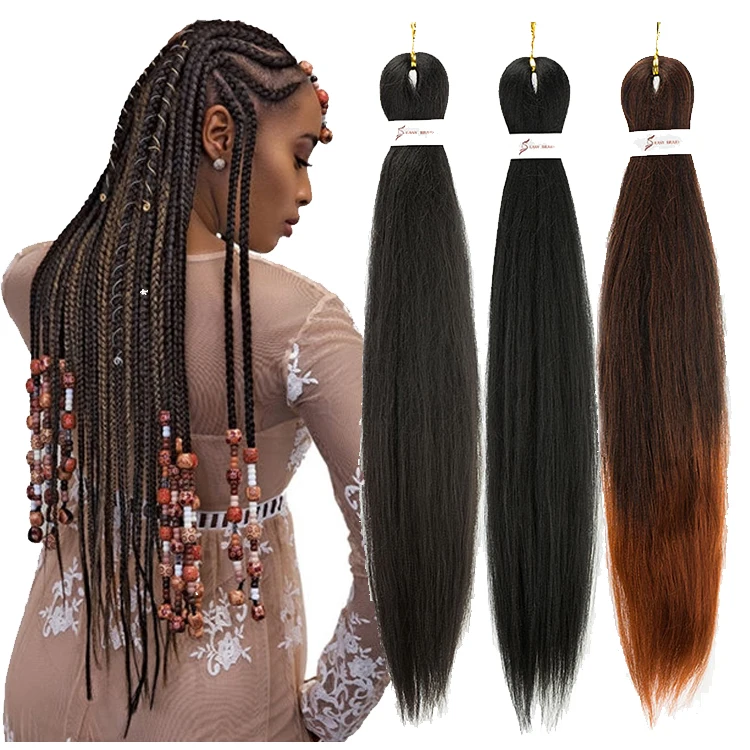 

wholesale pre stretched expression ombre braiding hair pre stretched synthetic braid hair prestretched, All colors