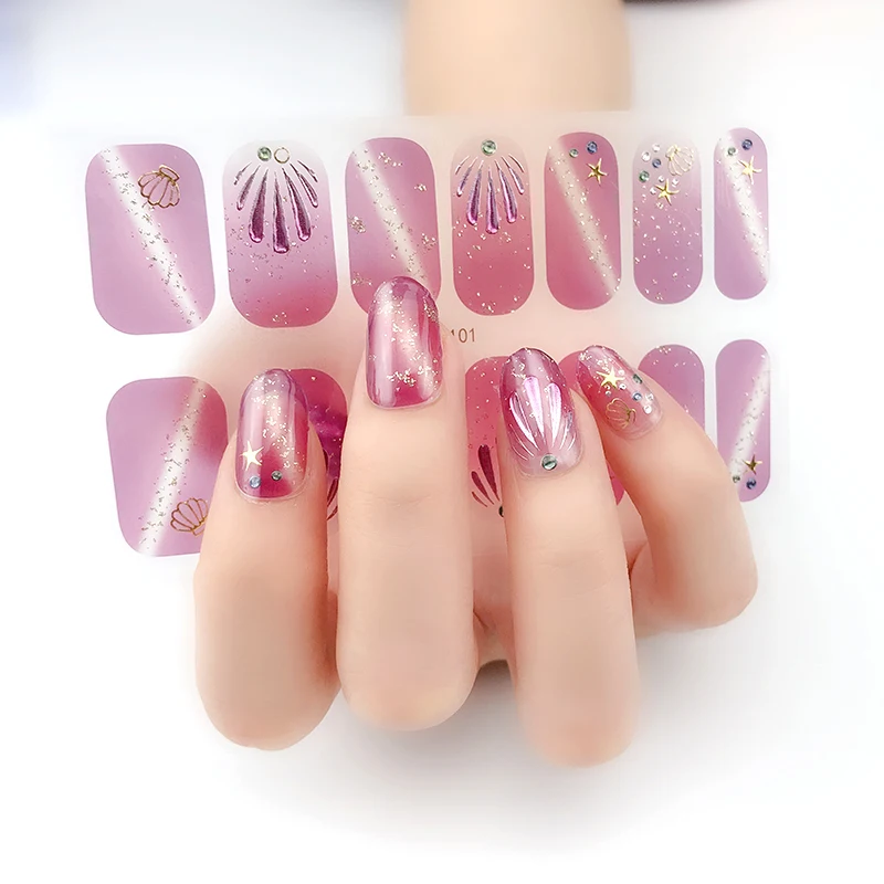 

New Arrival Popular design 3D nail polish sticker 3d designer nail sticker 14 fingers, Customers' requirements