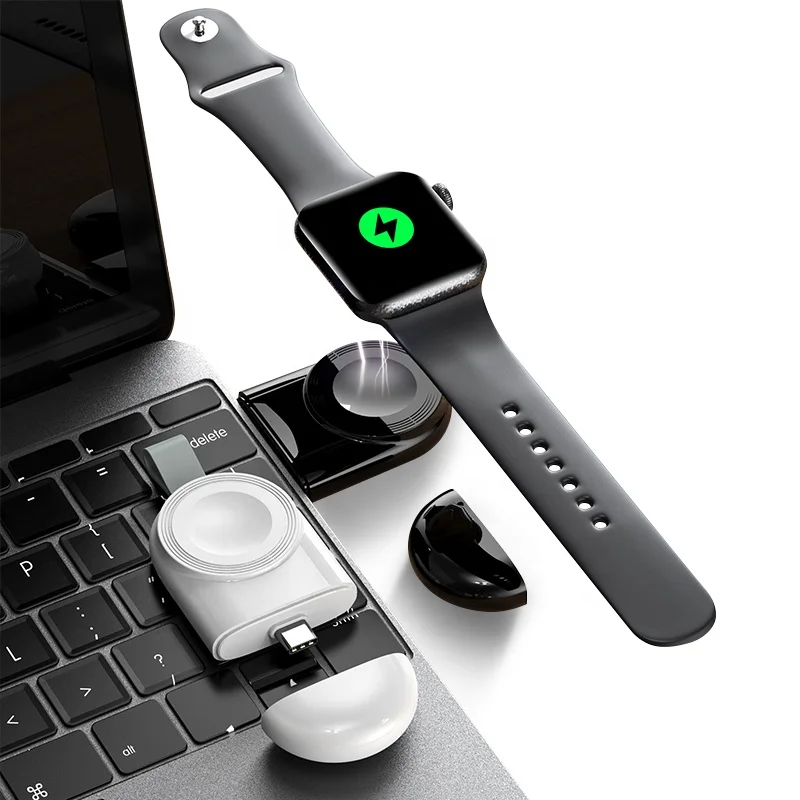 

Portable Wireless Magnetic USB A Type USB C Mini Keychain Smart Watch Charger for Apple Watch Charger 8 7 6 5 for Iwatch 7 6 5