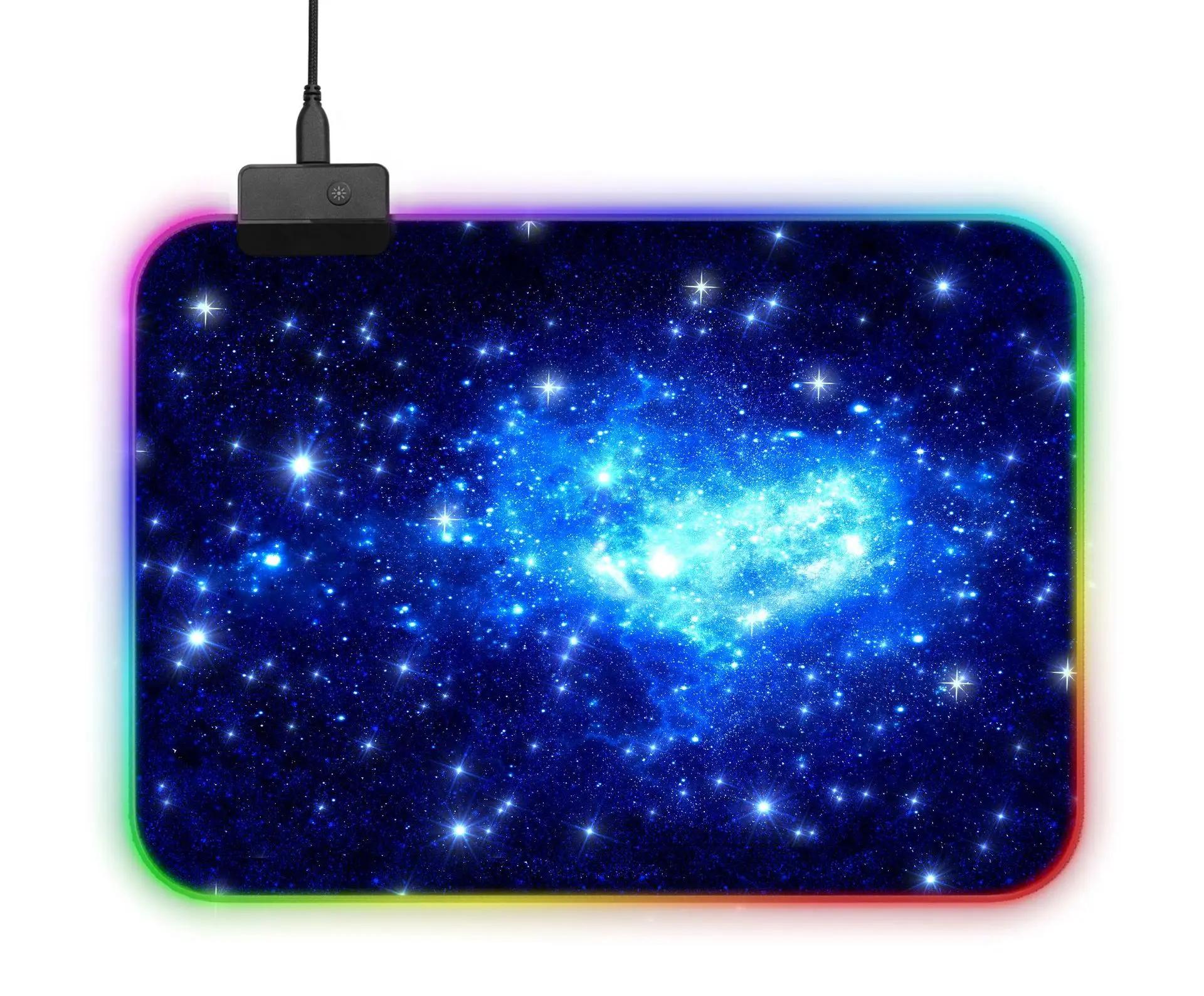 

350*250 Starry Sky Pattern Small Size Colorful Gaming Mouse Pad RGB Mousepad Customizable For Gaming Race