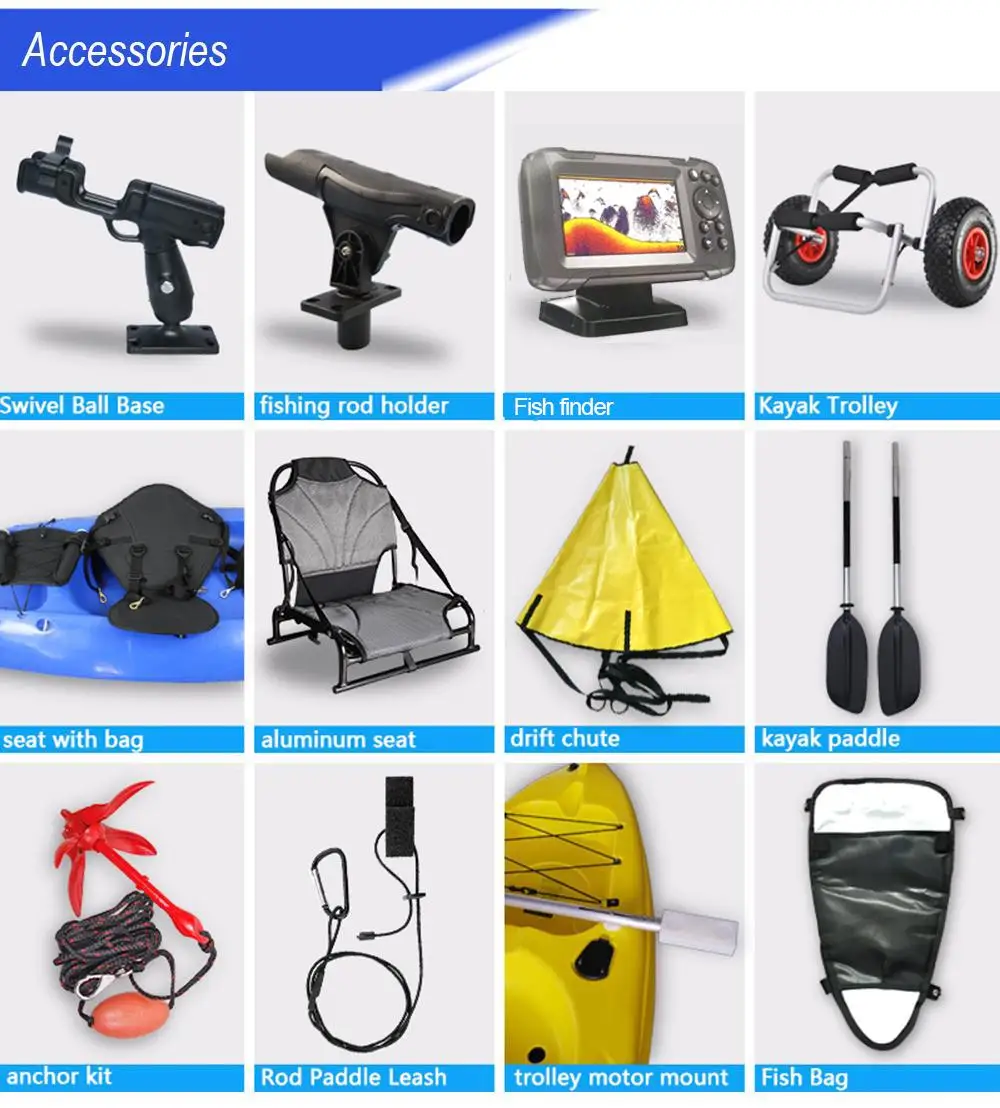 3m Rotomolded Plastic Lldpe Fishing Kayak Pedal Drive Manufacturer