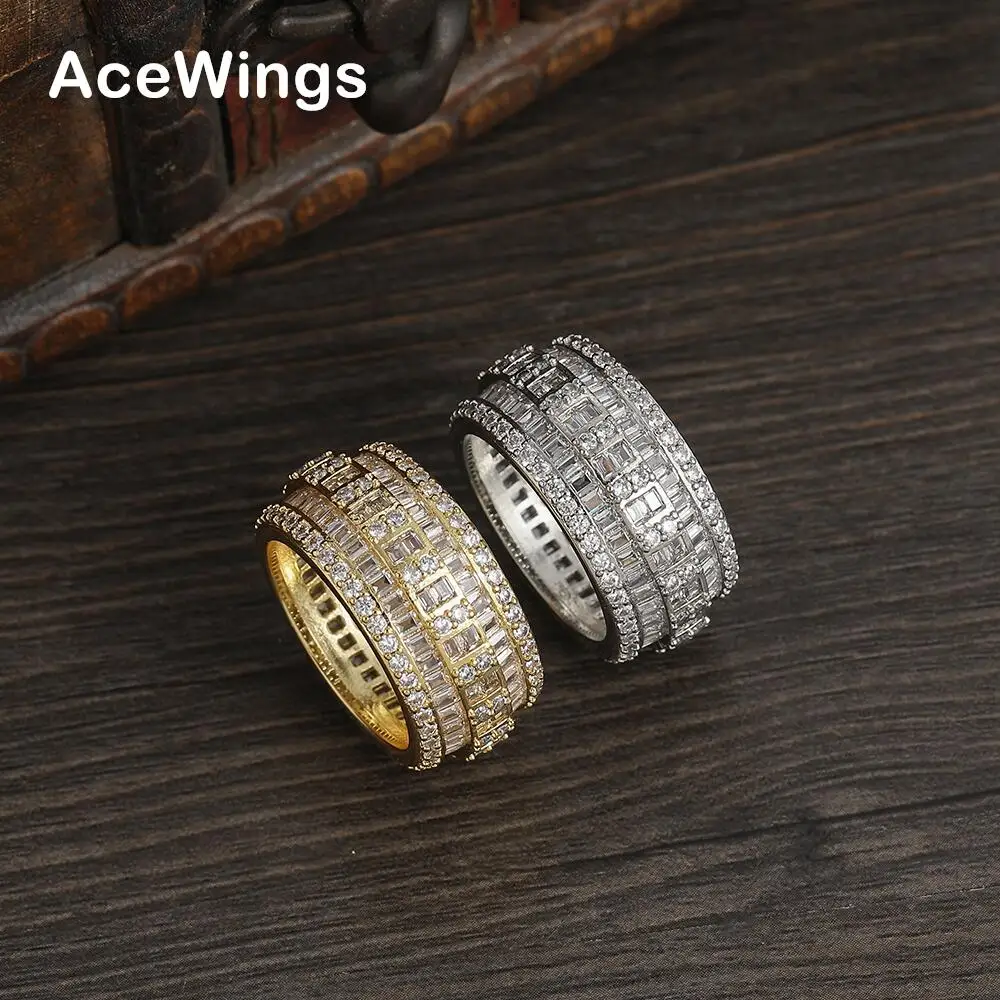 

R059 Men And Women Hip Hop Rings Brass Cubic Zircon Ring For Party Gift