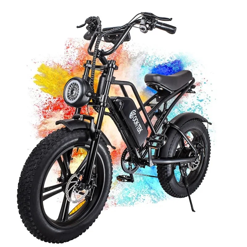 

Dropshipping US warehouse Cheap 20 Inch Electric Bicycle Fat Tire E-Bike Folding Mountain Dirt Electric City Bike