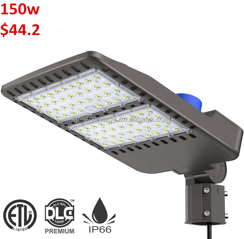 

150w 19500LM 500W HID/HPS Replace Adjustable LED Shoebox parking lot Street Pole light Dusk to Dawn Photocell Slip Fitter 3000k