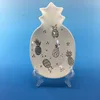 Hot sale pineapple print ceramic serving dinner plates