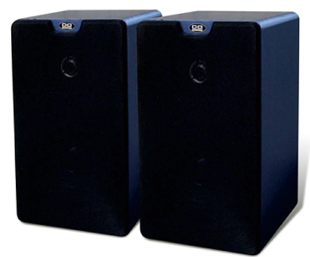 

10W IP Network Monitor Wooden Speakers, Blue