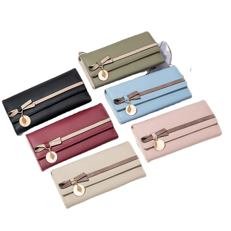 

2021 Amazon Hot Sale Large Capacity Card Holders Wallet for Ladies Flower Design Purse PU Leather Women Wallets Bag