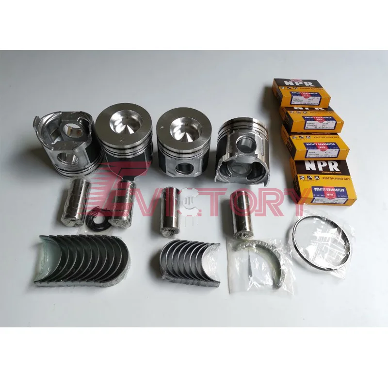 

For YANMAR 4TNE106 4D106E 4D106 rebuild overhaul kit + water pump + liner piston