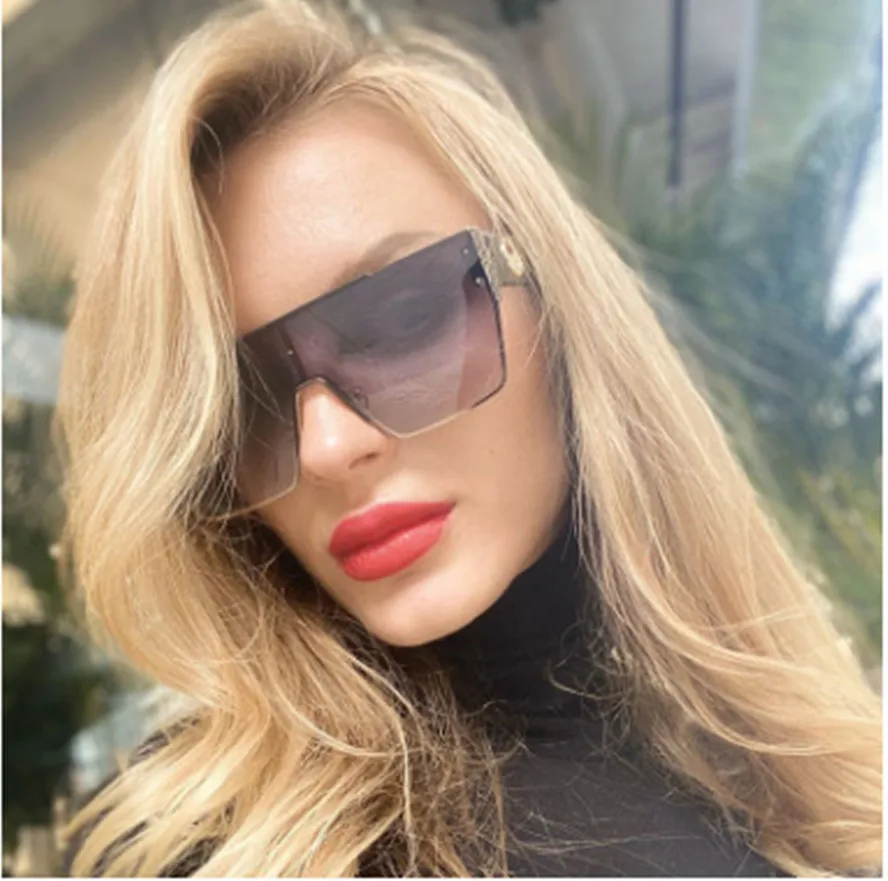 

GGJHT1220 one piece new fashion mens shades luxury oversized sunglasses women 2020