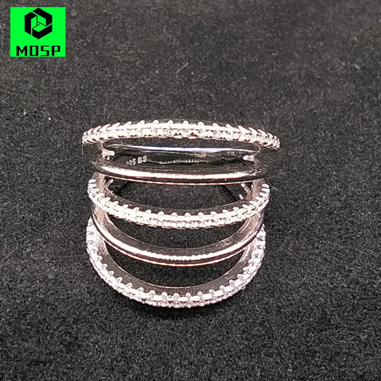 

High quality custom fashion irregular rings 2021 women silv rings jewelry