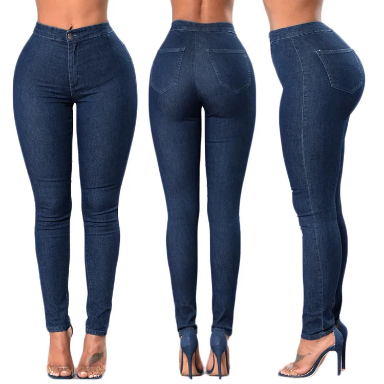

Womens high quality denim stretch pencil pants skinny jeans