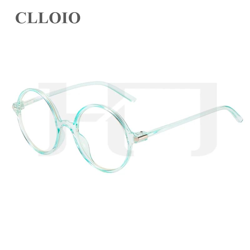 

New round men and women retro frame classic flat mirror trendy fashion glasses
