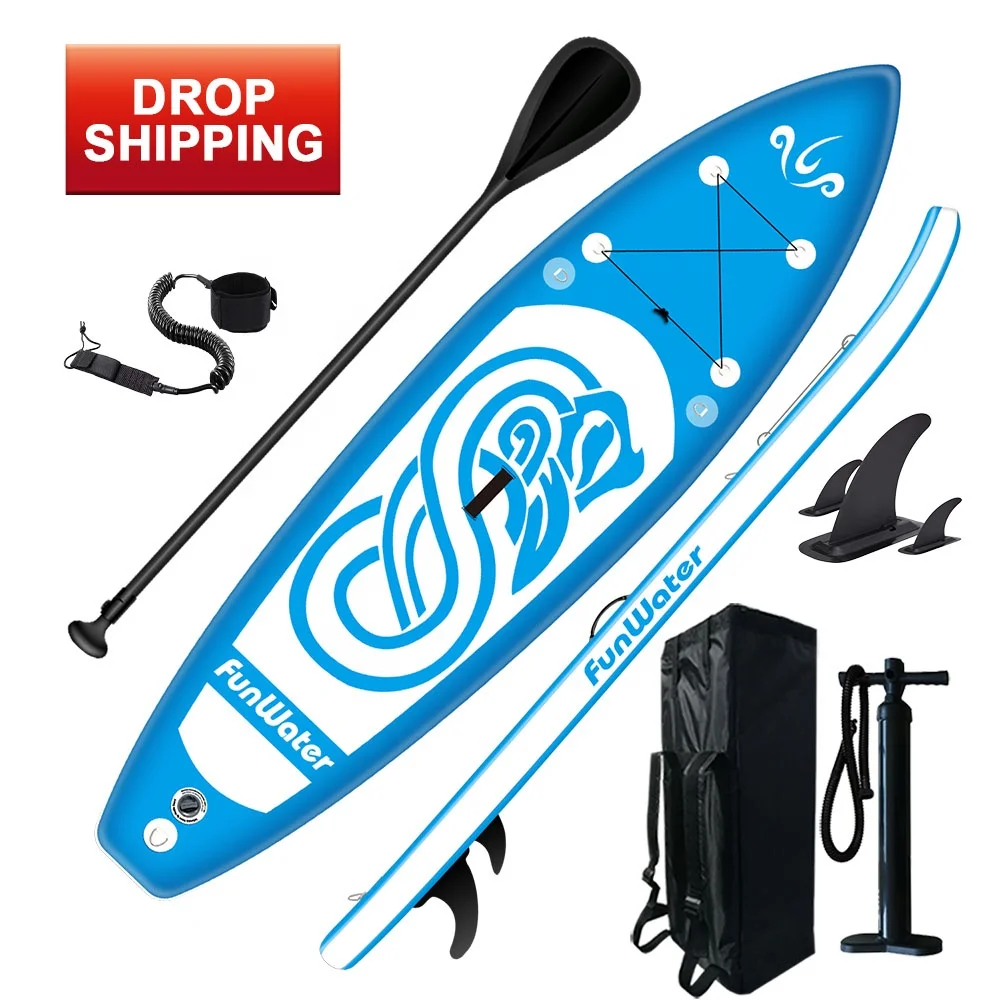

FUNWATER drop shipping sup paddle board paddle board surf board, Blue,orange