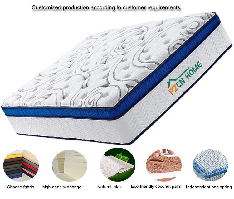 Five-star hotel 3D memory foam independent spring soft and hard can be customized factory direct sale latex mattress