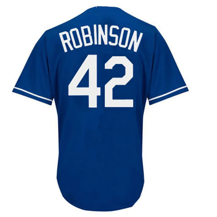 

Custom 19 Jackie Robinson 42# Embroidery Logos Men&#39 s Baseball Jerseys