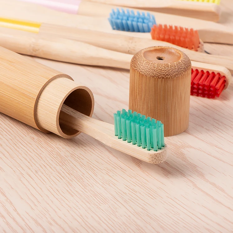 

One-Stop Service Eco Friendly Biodegradable Soft Bamboo Kids Toothbrush, As shown