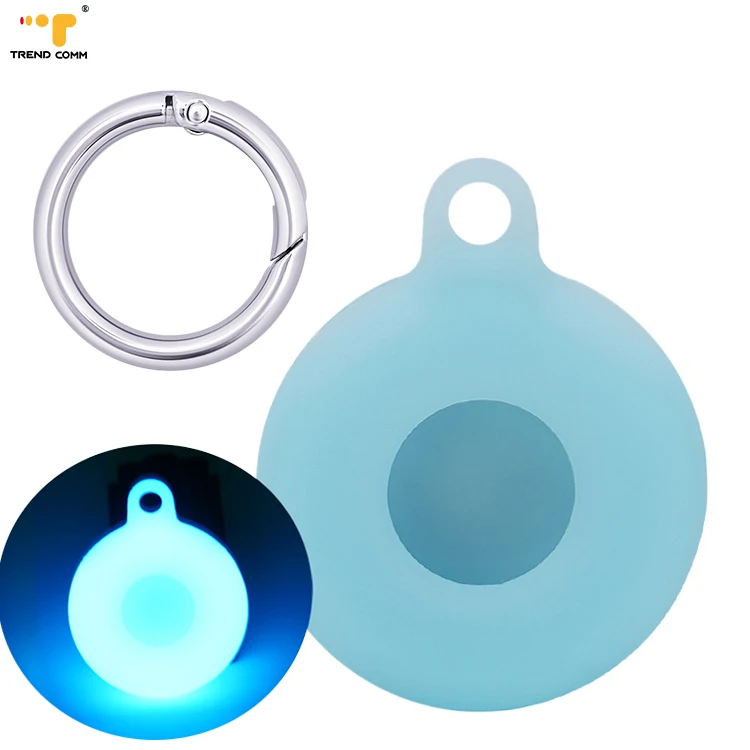 

Track Protected Luminous Airtags Case New Design Carabiner Keychain Airtag Silicone Cover For Apple, 16 colors, #15 and 16 are luminous colors