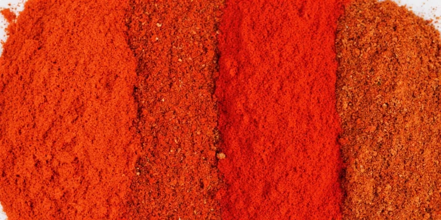 Various paprika substitutes laid out on a counter