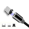 Magnetic line three-in-one fast charge automatic adsorption cable for Apple micro Android type charging cable