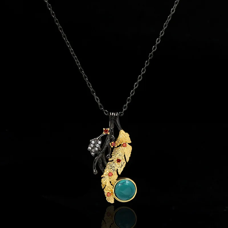 

Fashion Jewelry KYNL0277 Antique Gold Plated Necklaces for Women, Black