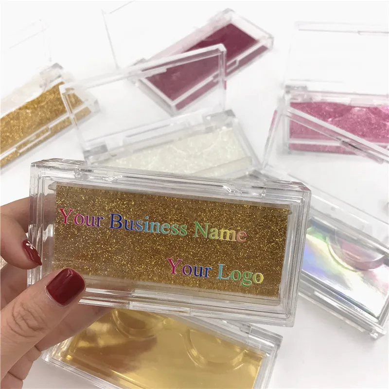 

Clear Acrylic lash Box False Eyelash Extensions Packaging Case With Private Label, Many colors to choose,customized accept