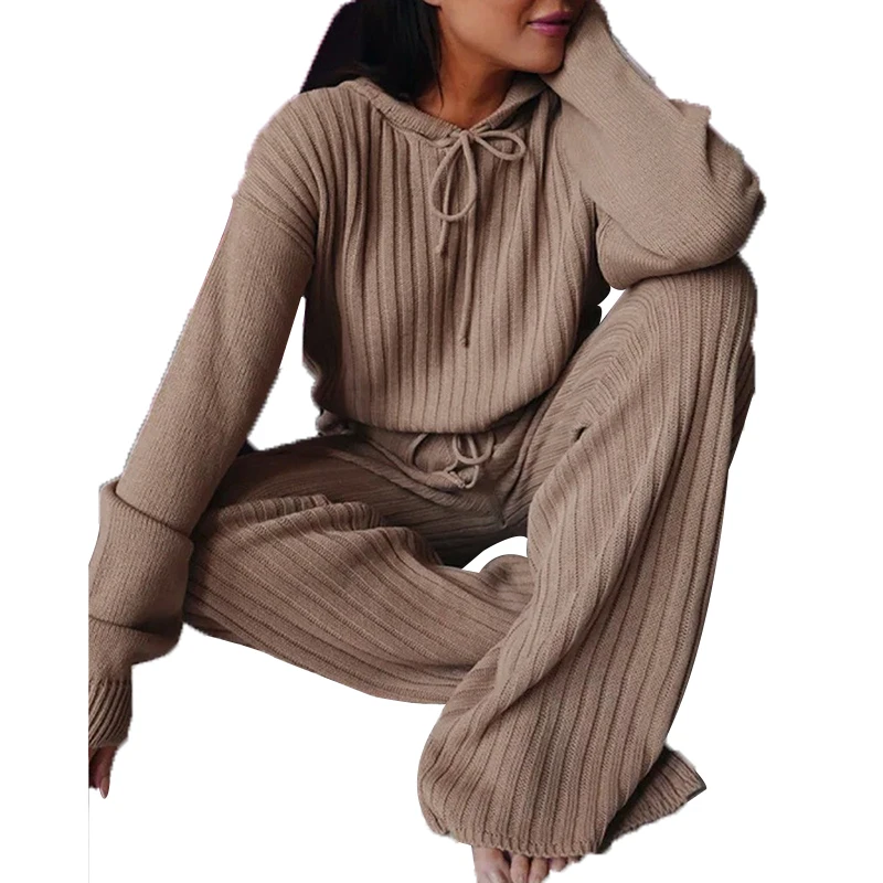 

Plus size Soft Long Sleeve Sleepwear Solid Color Comfy Ribbed Loungewear Jumpsuit for Women, As picture shown