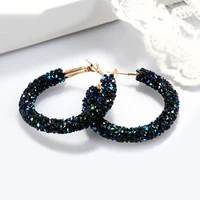 

Korean Big Earrings for Women Female Fashion Gold Cubic zirconia Drop Dangle Earring Geometric earings Jewelry 2019