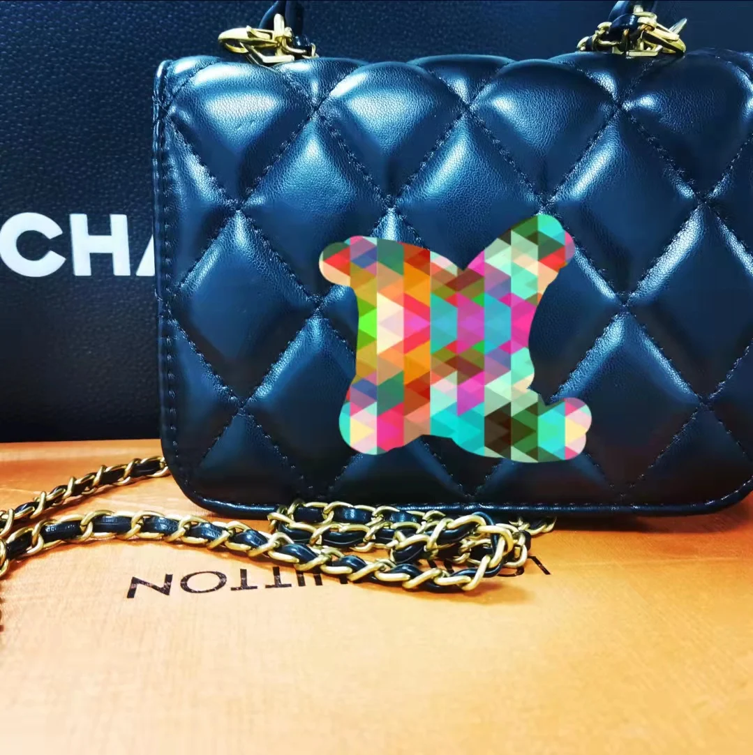 

2021 hot sale famous brand gg bag chain leather designer wallet lady handbag lady handbag lady luxury goods designer bags women, Black