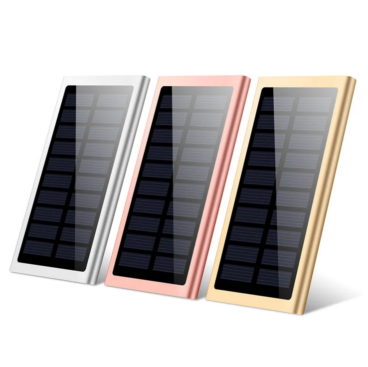 

New Solar 20000mah External Battery 2 Usb Led Charger Portable Mobile Phone Solar Power Bank