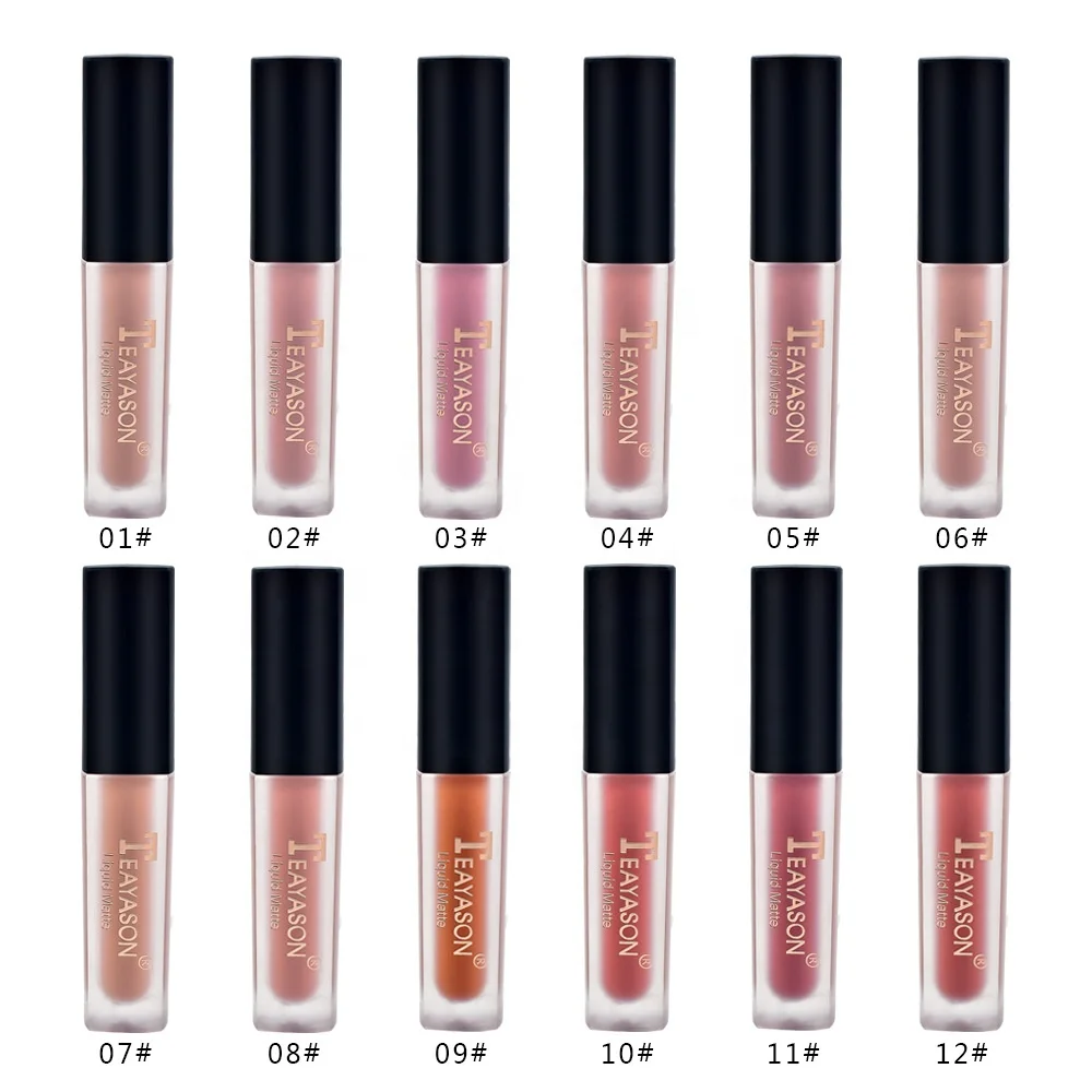 

12 color Nude Earth Color Matte Lipstick Lip Glaze Matt Liquid Lip Stick Matte Gloss Vendor