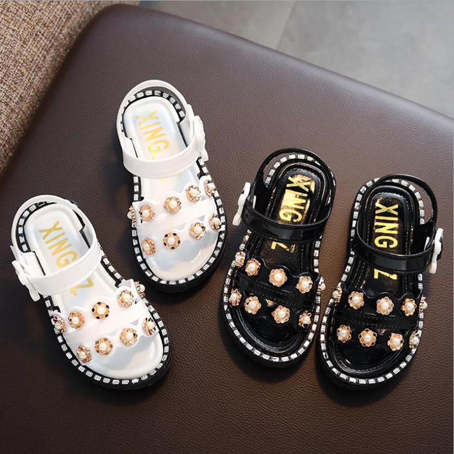 

Girls sandals 2021 summer children's shoes plastic sandals beachwear fashion baby toddler girl casual princess children sandals, As pictures