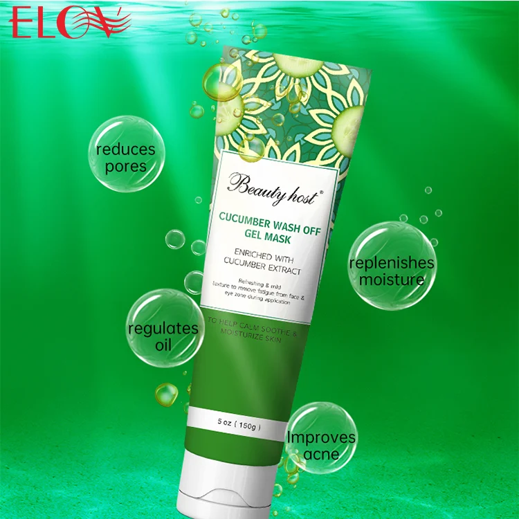 

Top Hot Sale Skin Care Best High Quality Fruit Natural Organic Cucumber Refreshing Firming Moisturizing Gel Face Gel Mask Tube