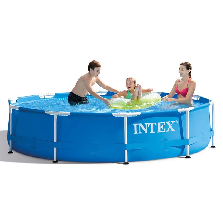 

INTEX 28202 swim pool metal frame above ground adult child Outdoor Game Swimming Pool, Blue