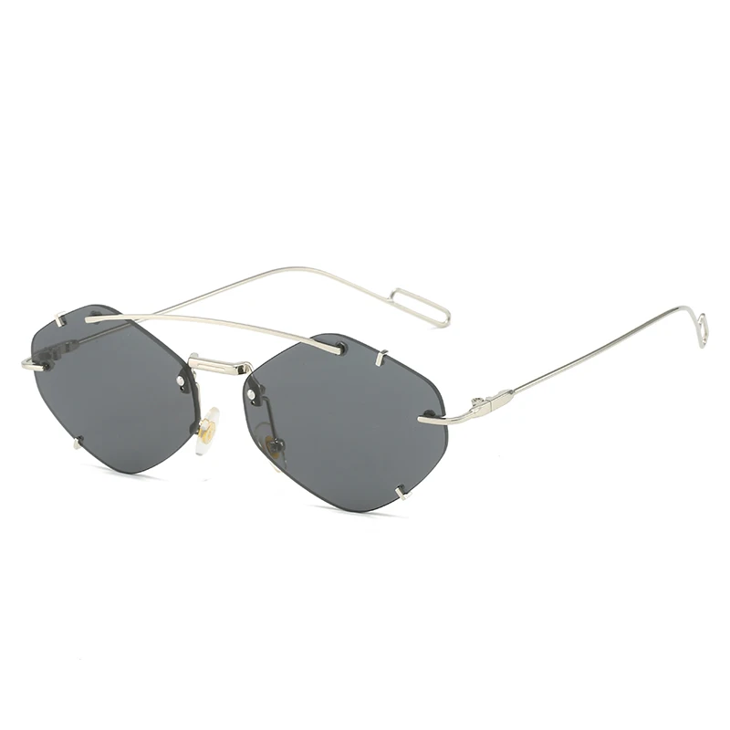 

Small Rimless Sunglasses 2024 Luxury sunglasses Shades Fashion Sun Glasses Rimless Wholesale Sunglasses Women