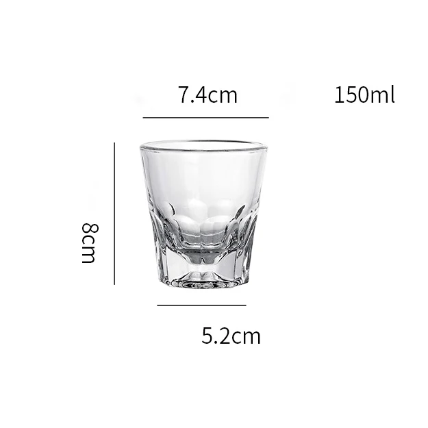 

New idea products 2020 best selling 150ml glass cup cortado cups, Transparent