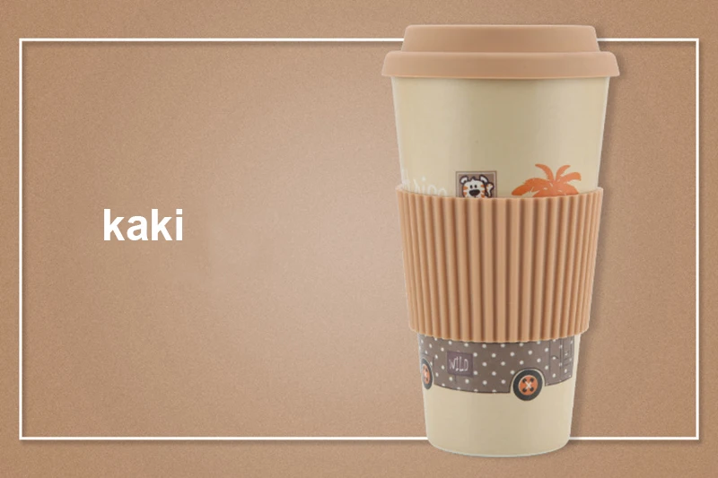 375 ml Kitchencraft Natural Elements Travel Mug-Reusable Eco Coffee Cup bambù Giallo 