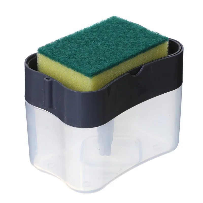 

Creative bathroom kitchen soap dispenser and sponge holder Manual Press Liquid Soap Dispenser